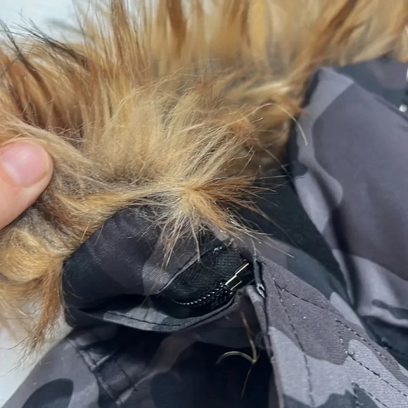 Canada Weather Gear Kids Camo- Print Boys Faux-Fur-Trim Hooded Jacket size 5/6 - Picture 2 of 8